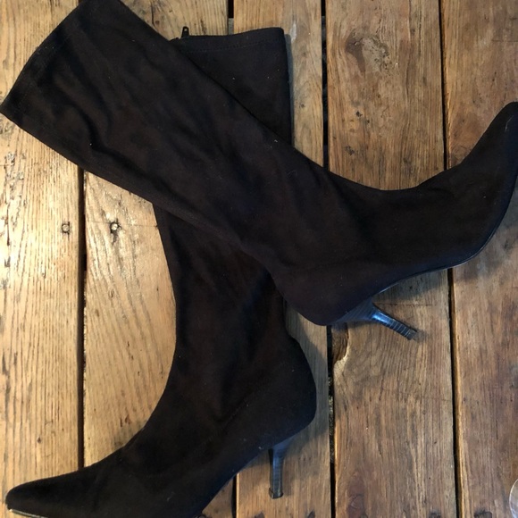 Up your style game with these cute boots! Faux suede knee high. - Picture 2 of 4